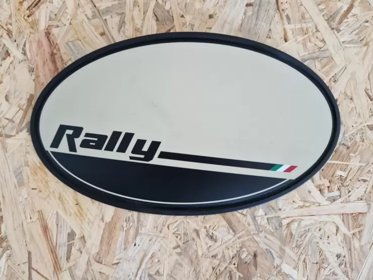 Porta Numero Ovale SX Fantic Caballero Rally con adesivo